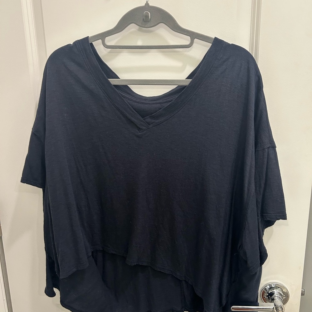 Black Oversized Dolman Sleeve T-Shirt
